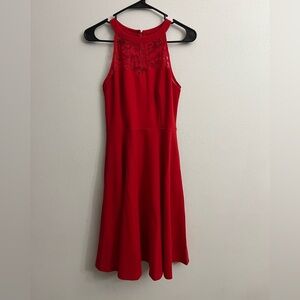 Elegant Red Sleeveless Dress